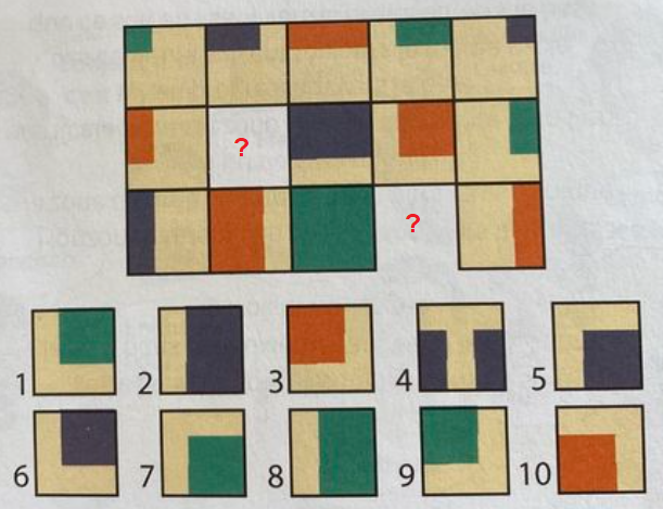 Find the two missing boxes