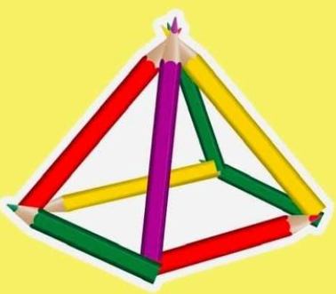 Pyramid of coloring pencils