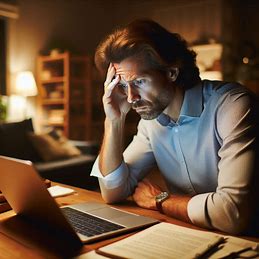 Teacher reading his email