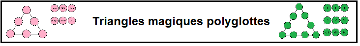 Triangle magiques polyglottes