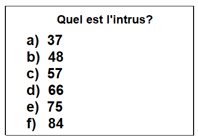 Quel est l'intrus?