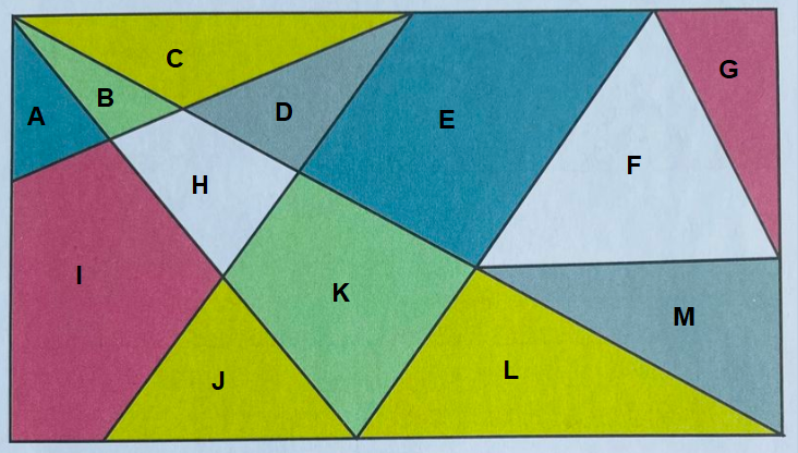 Quatorze triangles multicolores